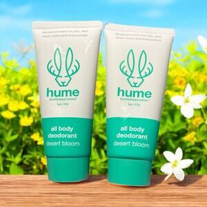 Hume Supernatural Invisible Whole Body Deodorant Desert Bloom 2oz (2 Pack) NEW